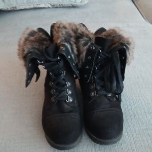 JustFab Fur Boots